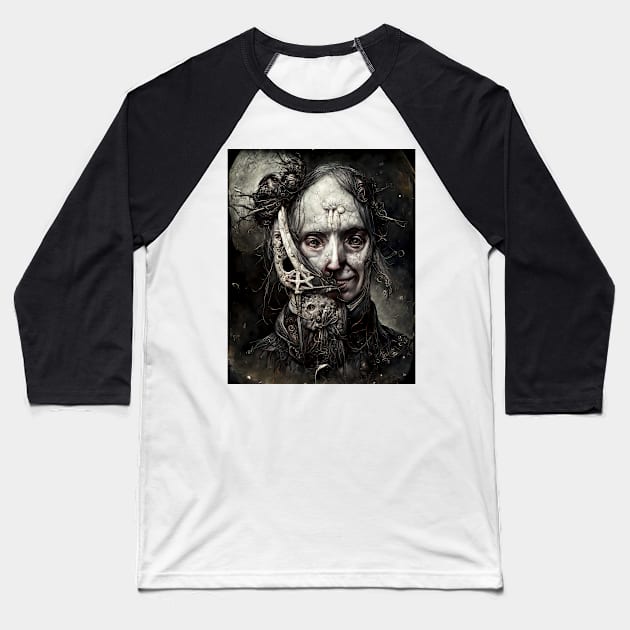 Horror Portrait #3 Baseball T-Shirt by aetherialdnb